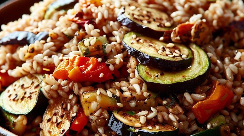 Salada de Grãos com Legumes Grelhados: Nutrição e Emagrecimento em um Prato!