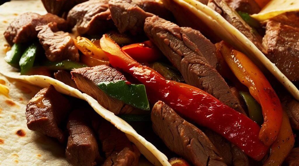 Fajitas Mexicanas : Tiras de Carne Temperadas e Grelhadas 1 Fajitas Mexicanas : Tiras de Carne Temperadas e Grelhadas