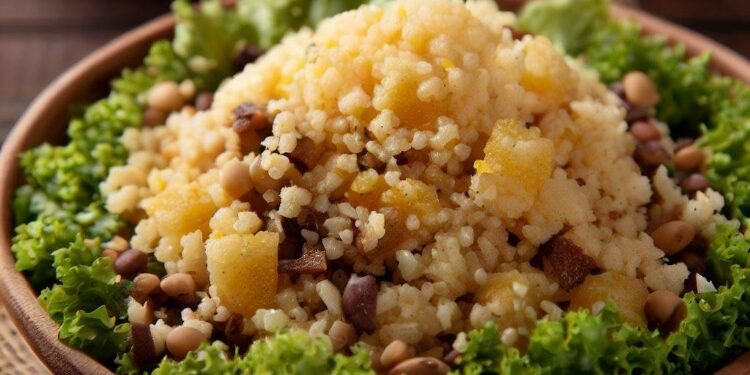 Farofa com Vinagrete e um otimo acompanhamento ao Churrasco.