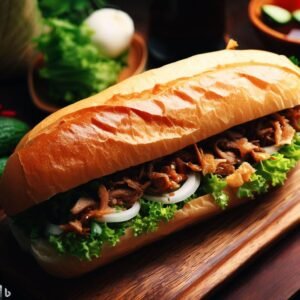 Banh Mi Vietnamita: Sanduíche de Baguete com Sabores Asiáticos