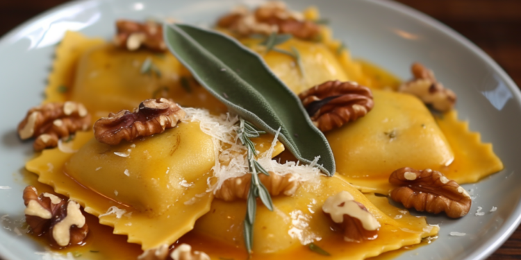 Ravióli de Abóbora com Manteiga de Sálvia e Nozes: Uma Receita Perfeita 3 Ravióli de Abóbora com Manteiga de Sálvia e Nozes