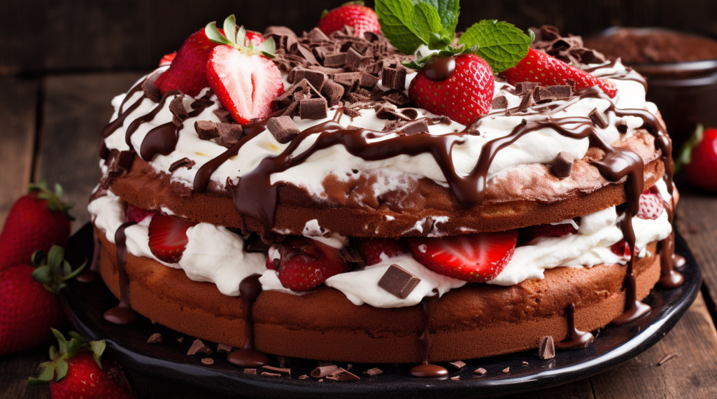 Bolo de Morango com Chantilly e Chocolate: Um Delicioso Deleite