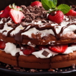 vendedorglobal Strawberry Cake with Whipped Cream and Chocolate f717091c e36e 425f b8ad a7736f5595cd