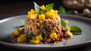 Tartare Tropical de Manga e Atum com Crocante de Quinoa | Receita Exclusiva