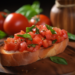 Bruschetta com Tomate e Manjericão: Torradas Italianas Frescas