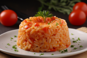 Risoto de Tomate Seco e Rúcula Fresca