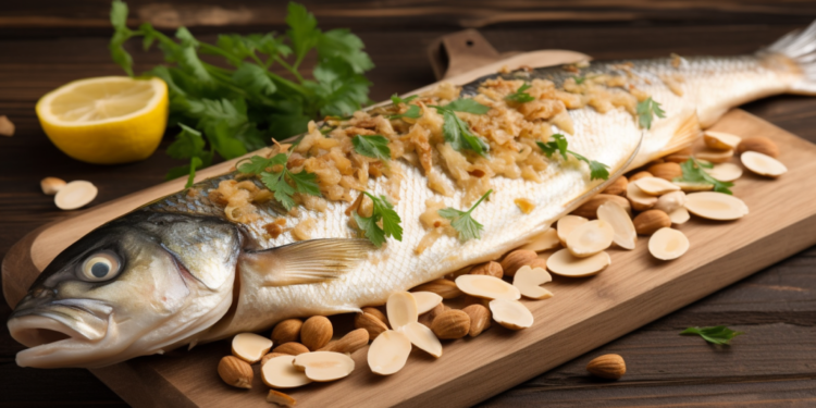 Truta Assada com Amêndoas